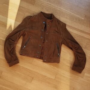 BCBGMaxAzria Tan Suede Jacket